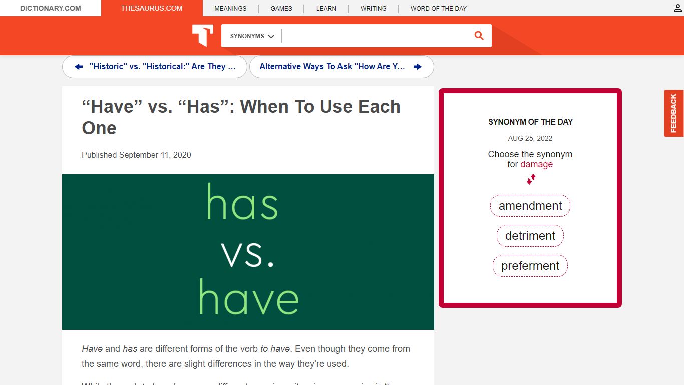 "Have" vs. "Has": When To Use Each One - Thesaurus.com